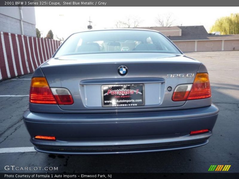 Steel Blue Metallic / Grey 2001 BMW 3 Series 325i Coupe