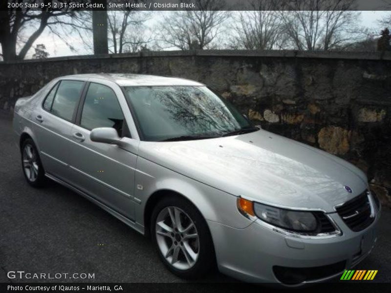 Silver Metallic / Obsidian Black 2006 Saab 9-5 2.3T Sport Sedan