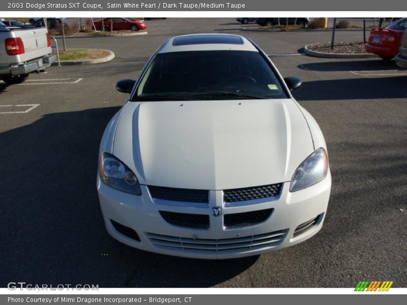 Satin White Pearl / Dark Taupe/Medium Taupe 2003 Dodge Stratus SXT Coupe