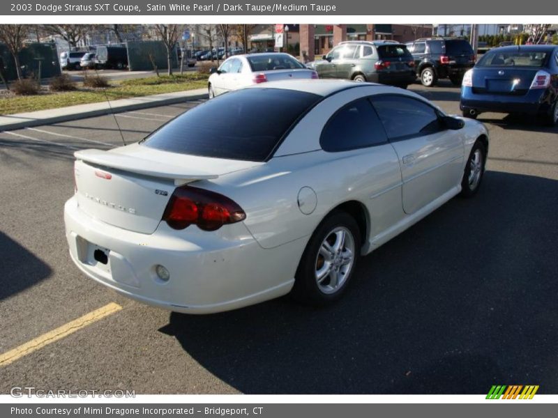 Satin White Pearl / Dark Taupe/Medium Taupe 2003 Dodge Stratus SXT Coupe