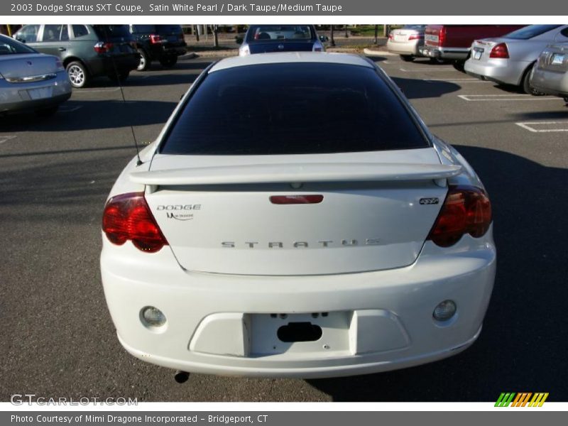 Satin White Pearl / Dark Taupe/Medium Taupe 2003 Dodge Stratus SXT Coupe