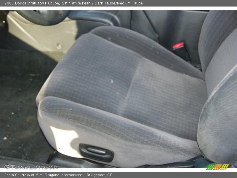 Satin White Pearl / Dark Taupe/Medium Taupe 2003 Dodge Stratus SXT Coupe