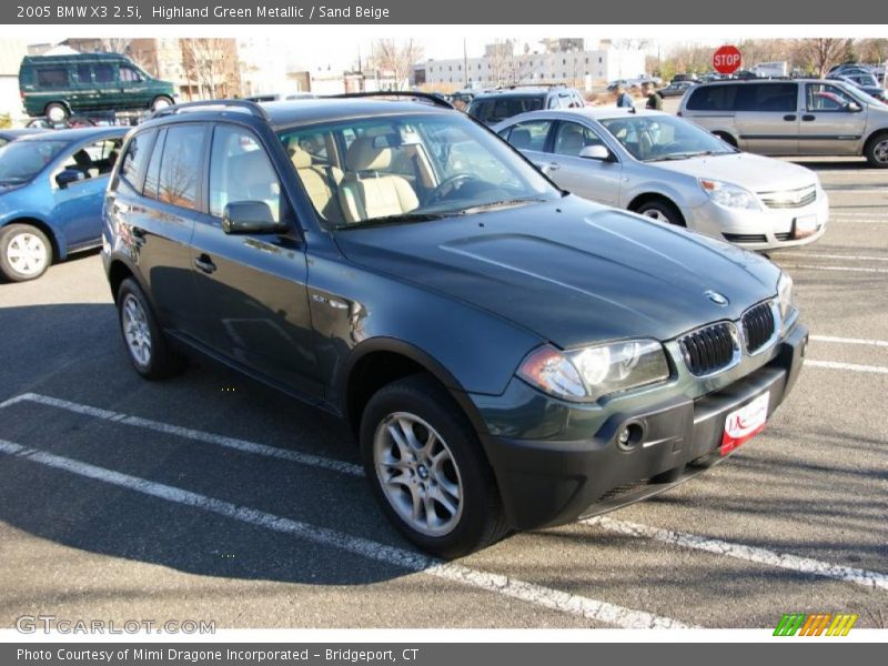 Highland Green Metallic / Sand Beige 2005 BMW X3 2.5i
