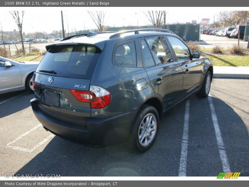 Highland Green Metallic / Sand Beige 2005 BMW X3 2.5i