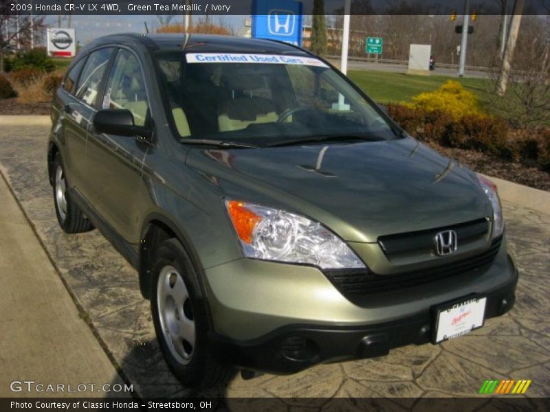 Green Tea Metallic / Ivory 2009 Honda CR-V LX 4WD