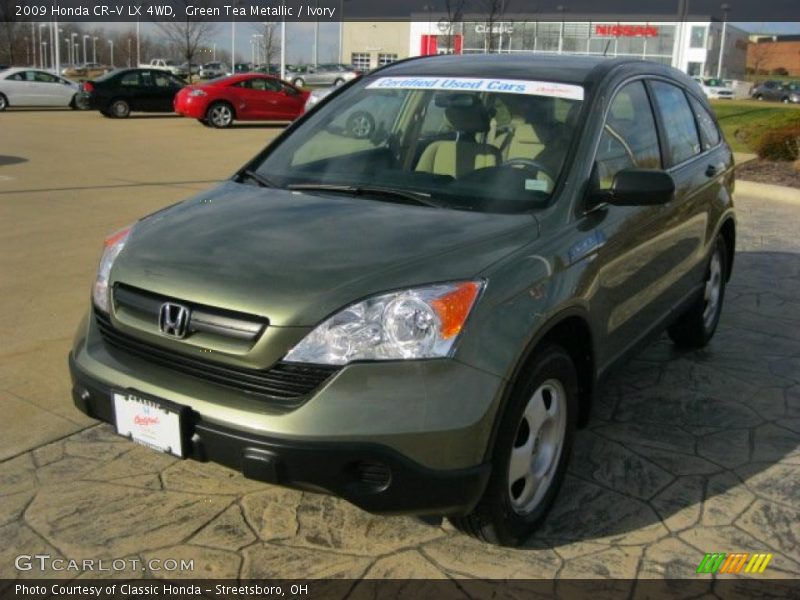 Green Tea Metallic / Ivory 2009 Honda CR-V LX 4WD