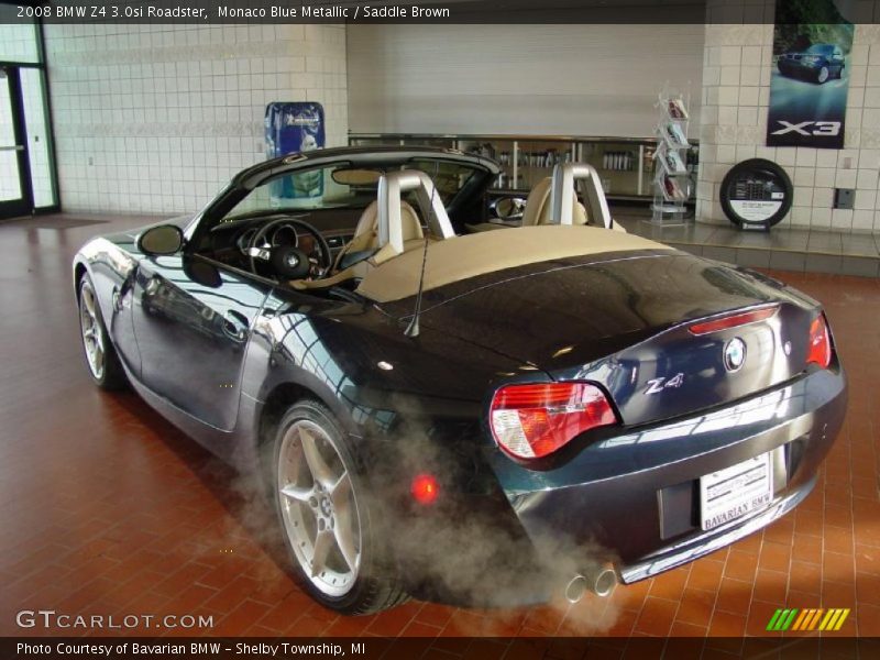 Monaco Blue Metallic / Saddle Brown 2008 BMW Z4 3.0si Roadster