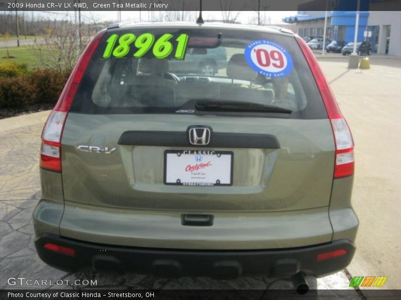 Green Tea Metallic / Ivory 2009 Honda CR-V LX 4WD