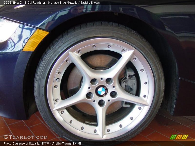 Monaco Blue Metallic / Saddle Brown 2008 BMW Z4 3.0si Roadster