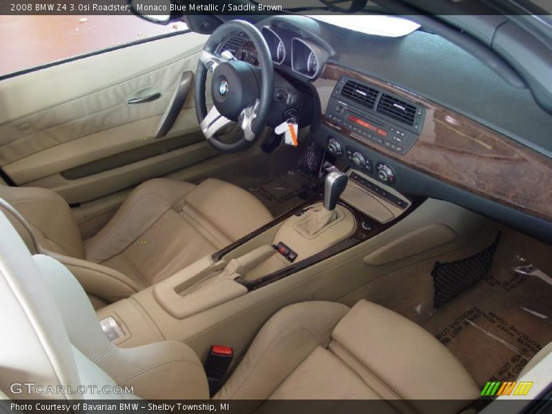 Monaco Blue Metallic / Saddle Brown 2008 BMW Z4 3.0si Roadster