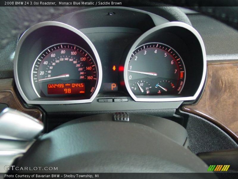 Monaco Blue Metallic / Saddle Brown 2008 BMW Z4 3.0si Roadster