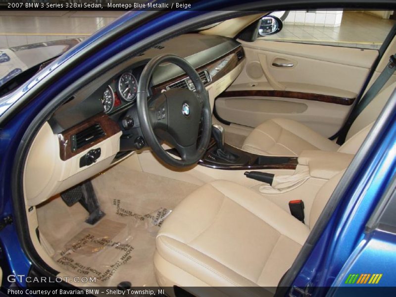 Montego Blue Metallic / Beige 2007 BMW 3 Series 328xi Sedan