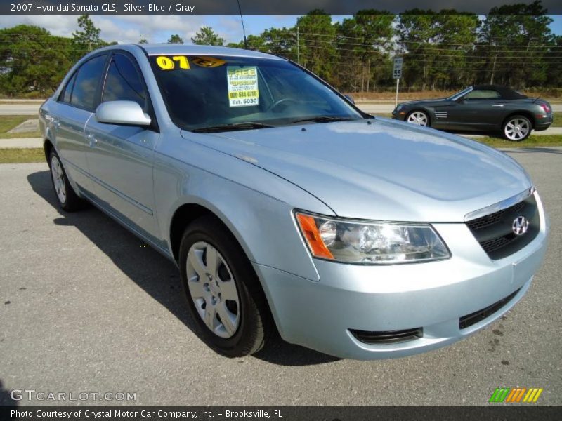 Silver Blue / Gray 2007 Hyundai Sonata GLS