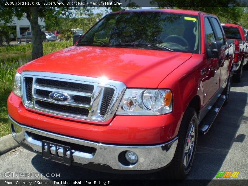 Bright Red / Medium Flint Grey 2008 Ford F150 XLT SuperCrew