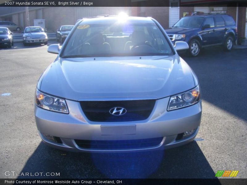 Bright Silver / Beige 2007 Hyundai Sonata SE V6