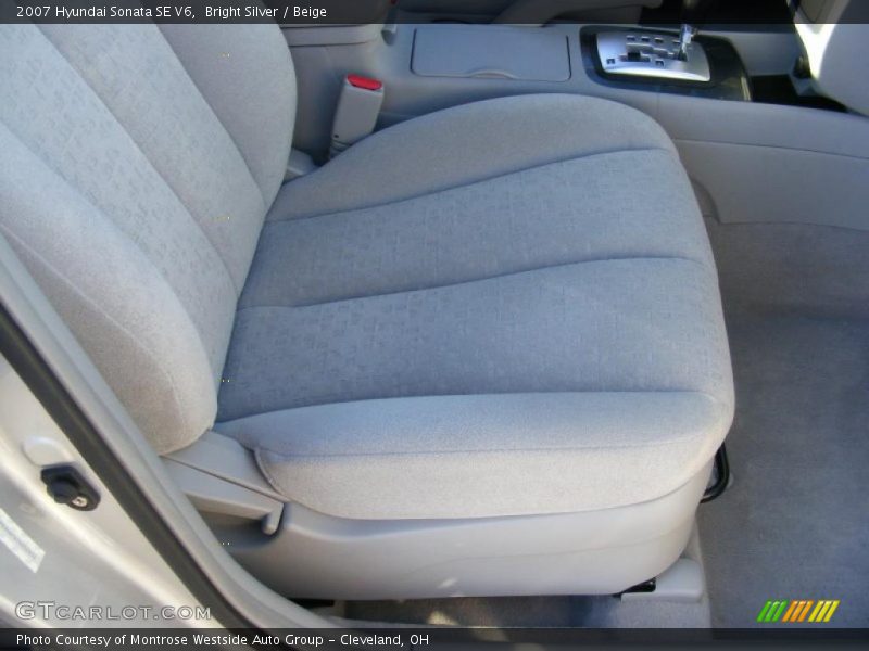 Bright Silver / Beige 2007 Hyundai Sonata SE V6