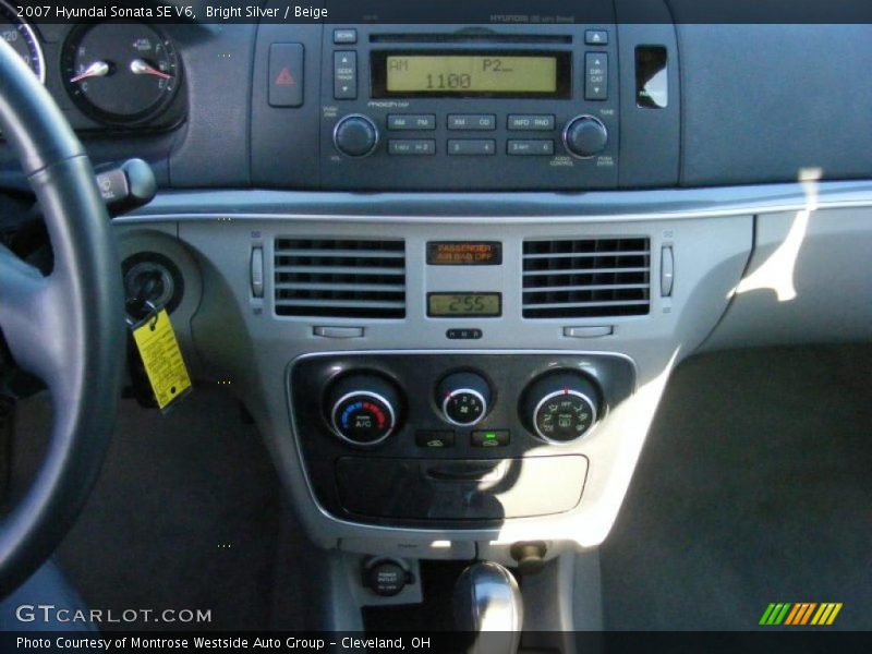 Bright Silver / Beige 2007 Hyundai Sonata SE V6