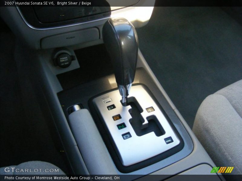 Bright Silver / Beige 2007 Hyundai Sonata SE V6