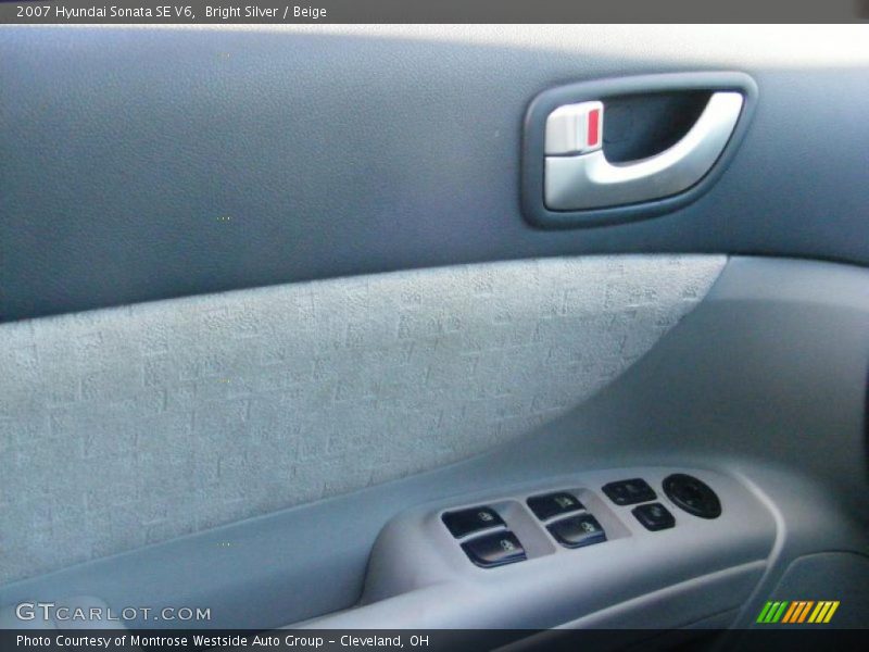 Bright Silver / Beige 2007 Hyundai Sonata SE V6