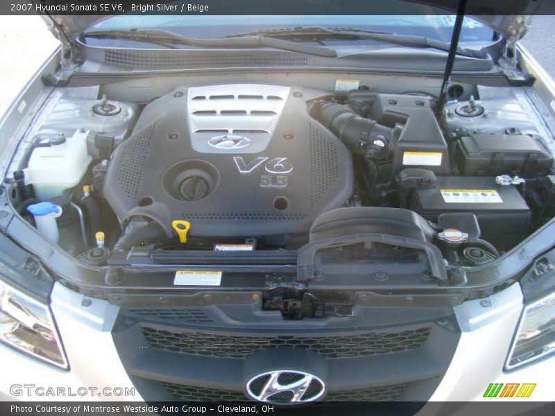 Bright Silver / Beige 2007 Hyundai Sonata SE V6