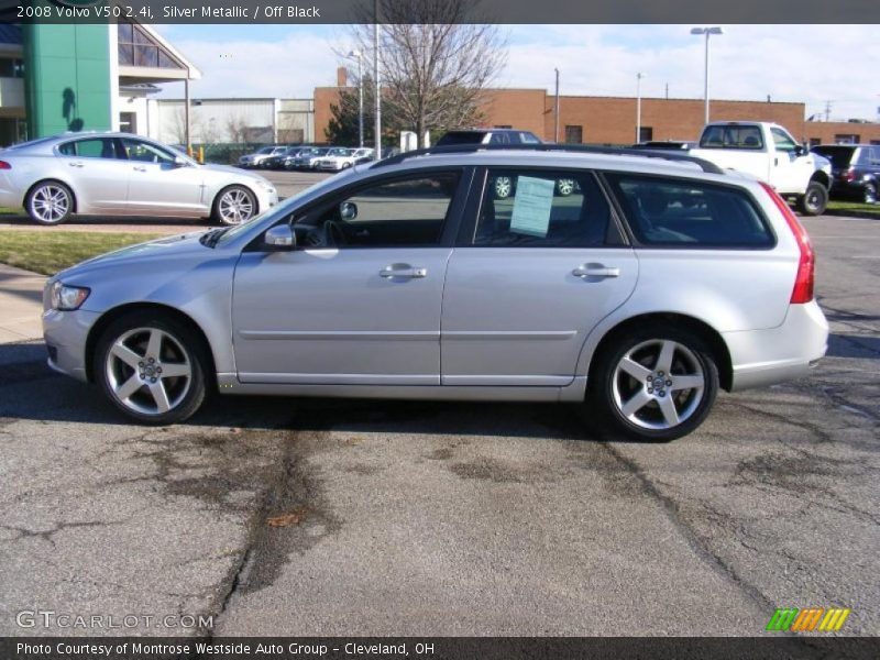 Silver Metallic / Off Black 2008 Volvo V50 2.4i