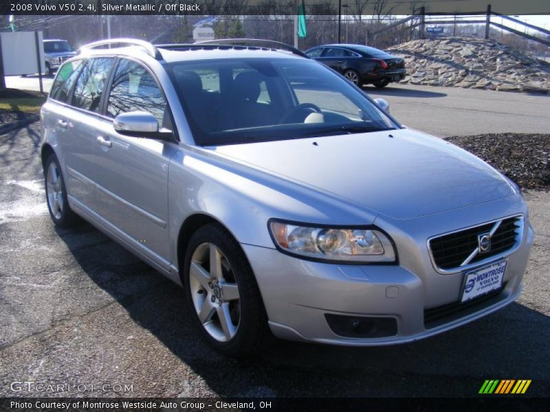Silver Metallic / Off Black 2008 Volvo V50 2.4i