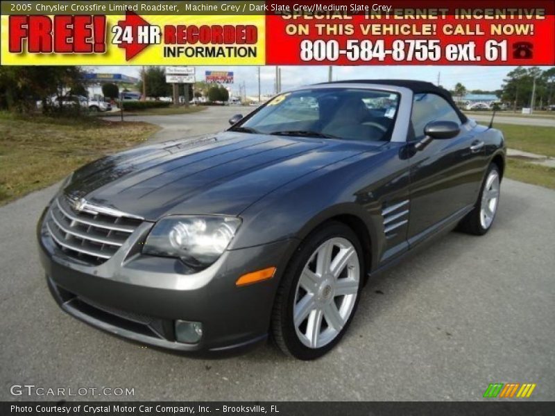 Machine Grey / Dark Slate Grey/Medium Slate Grey 2005 Chrysler Crossfire Limited Roadster