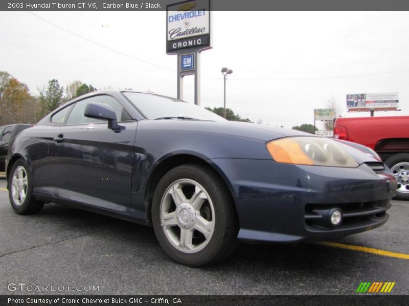 Carbon Blue / Black 2003 Hyundai Tiburon GT V6