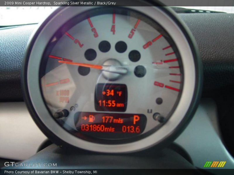 Sparkling Silver Metallic / Black/Grey 2009 Mini Cooper Hardtop