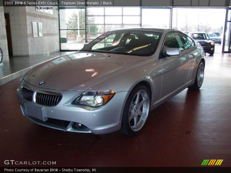 Titanium Silver Metallic / Black 2005 BMW 6 Series 645i Coupe