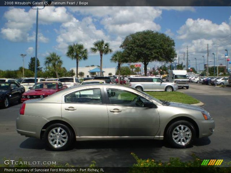 Platinum Pearl / Beige 2008 Mitsubishi Galant ES