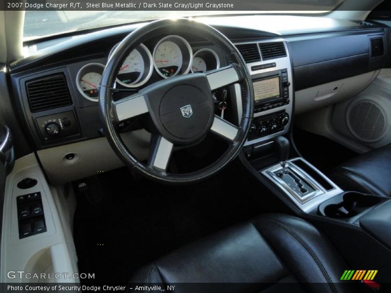 Steel Blue Metallic / Dark Slate Gray/Light Graystone 2007 Dodge Charger R/T