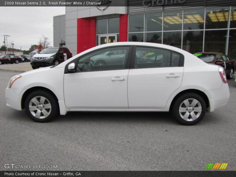 Fresh Powder White / Charcoal 2009 Nissan Sentra 2.0