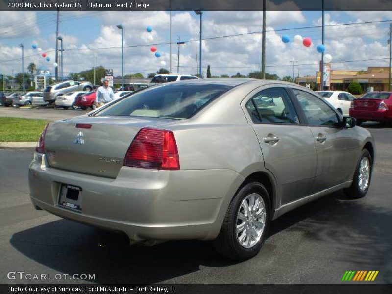 Platinum Pearl / Beige 2008 Mitsubishi Galant ES