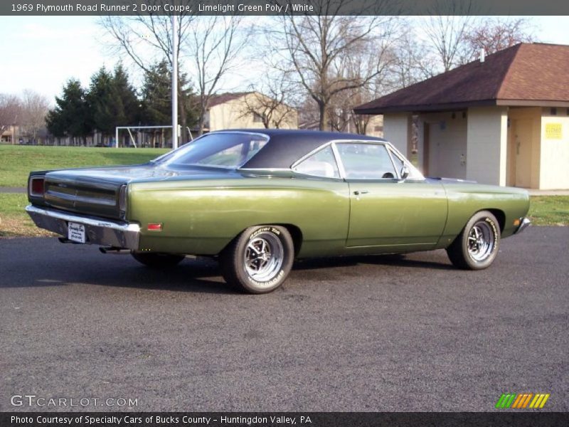 Limelight Green Poly / White 1969 Plymouth Road Runner 2 Door Coupe