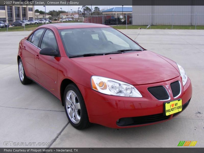 Crimson Red / Ebony 2007 Pontiac G6 GT Sedan