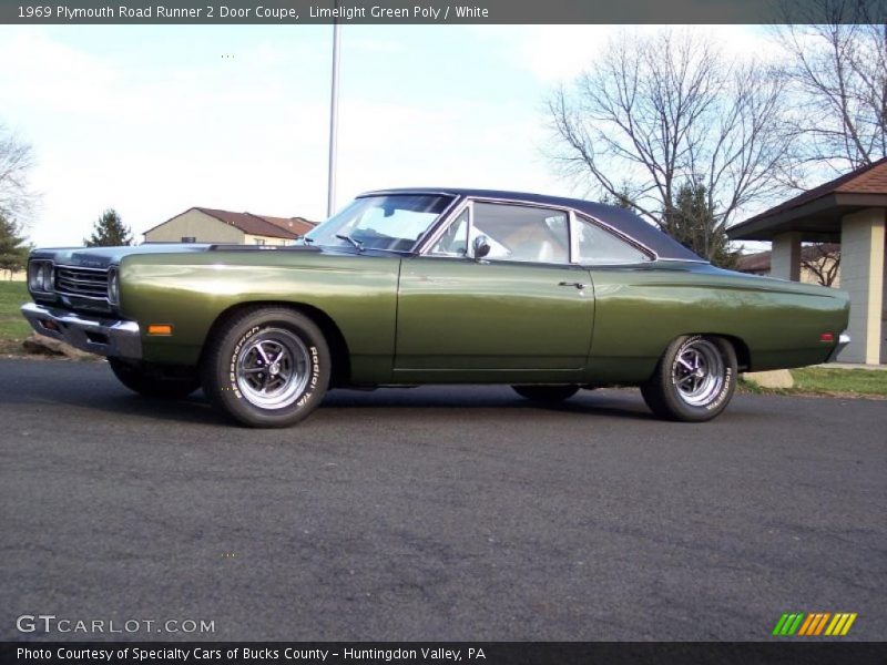 Limelight Green Poly / White 1969 Plymouth Road Runner 2 Door Coupe