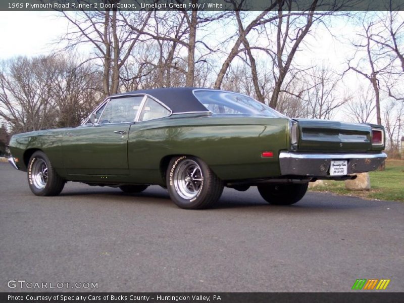 Limelight Green Poly / White 1969 Plymouth Road Runner 2 Door Coupe