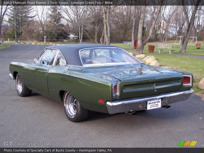 Limelight Green Poly / White 1969 Plymouth Road Runner 2 Door Coupe