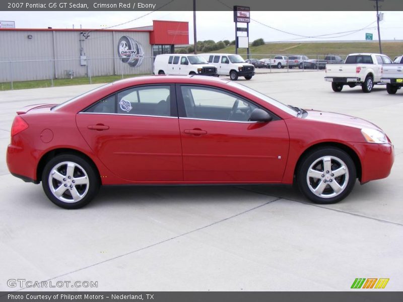 Crimson Red / Ebony 2007 Pontiac G6 GT Sedan