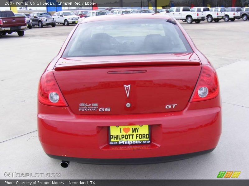 Crimson Red / Ebony 2007 Pontiac G6 GT Sedan