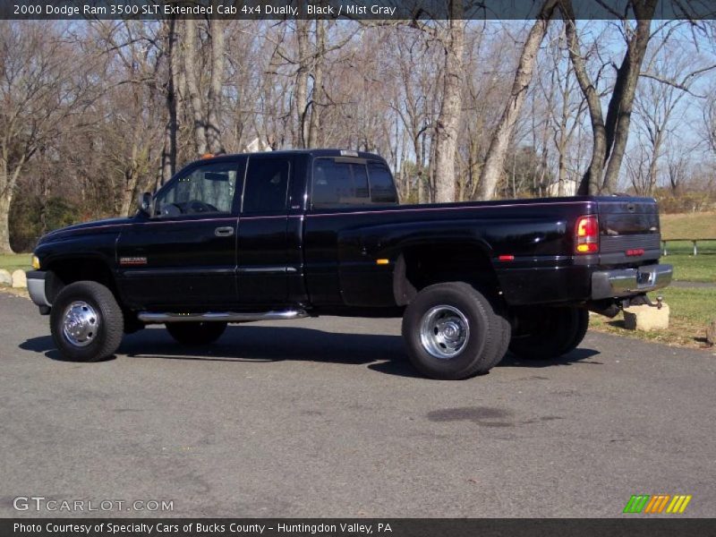 Black / Mist Gray 2000 Dodge Ram 3500 SLT Extended Cab 4x4 Dually