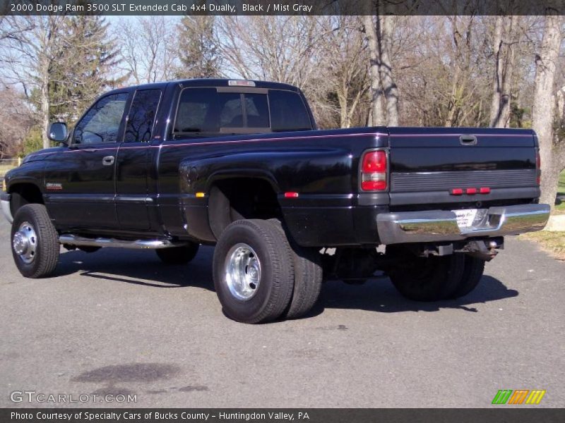 Black / Mist Gray 2000 Dodge Ram 3500 SLT Extended Cab 4x4 Dually