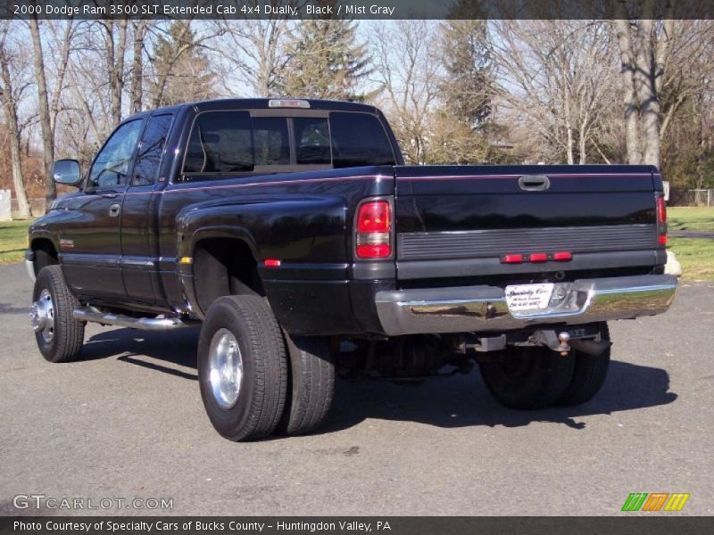 Black / Mist Gray 2000 Dodge Ram 3500 SLT Extended Cab 4x4 Dually