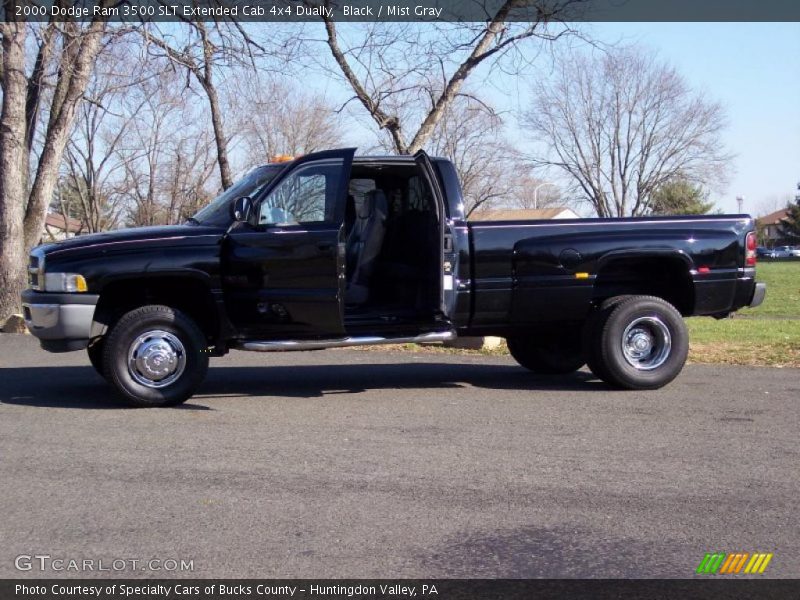 Black / Mist Gray 2000 Dodge Ram 3500 SLT Extended Cab 4x4 Dually