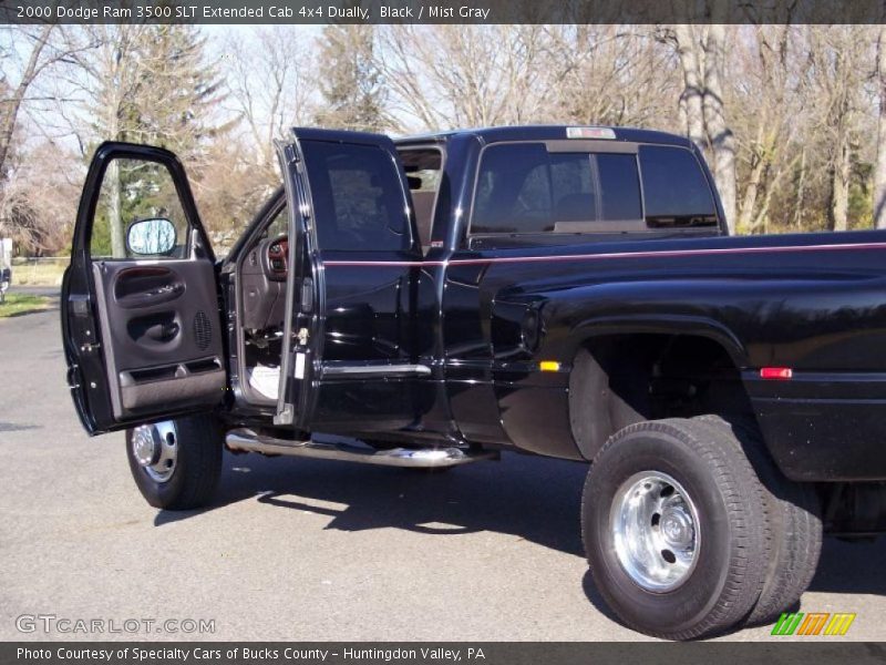 Black / Mist Gray 2000 Dodge Ram 3500 SLT Extended Cab 4x4 Dually