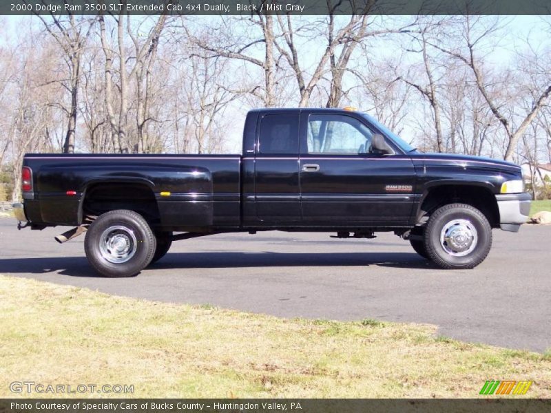 Black / Mist Gray 2000 Dodge Ram 3500 SLT Extended Cab 4x4 Dually