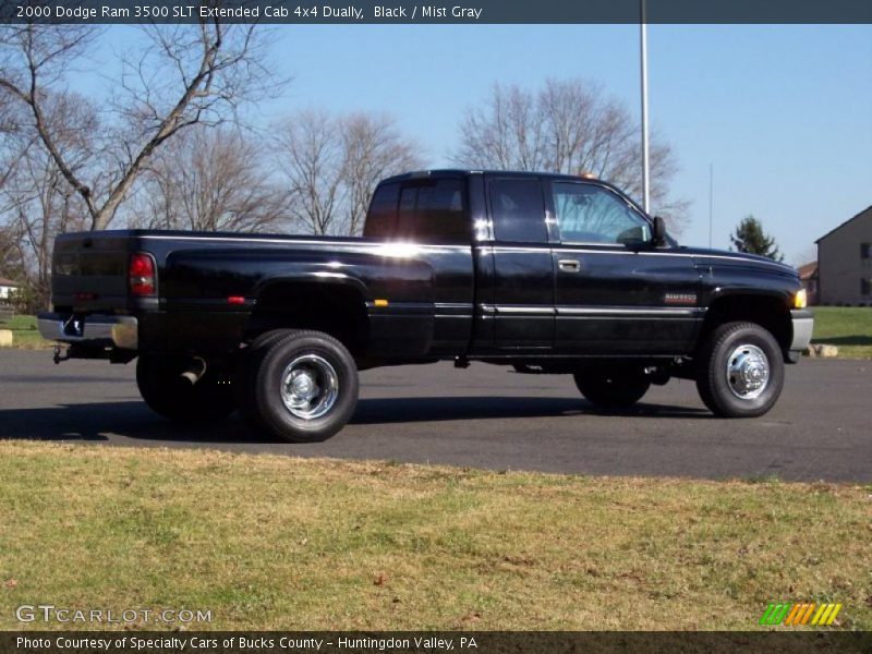 Black / Mist Gray 2000 Dodge Ram 3500 SLT Extended Cab 4x4 Dually