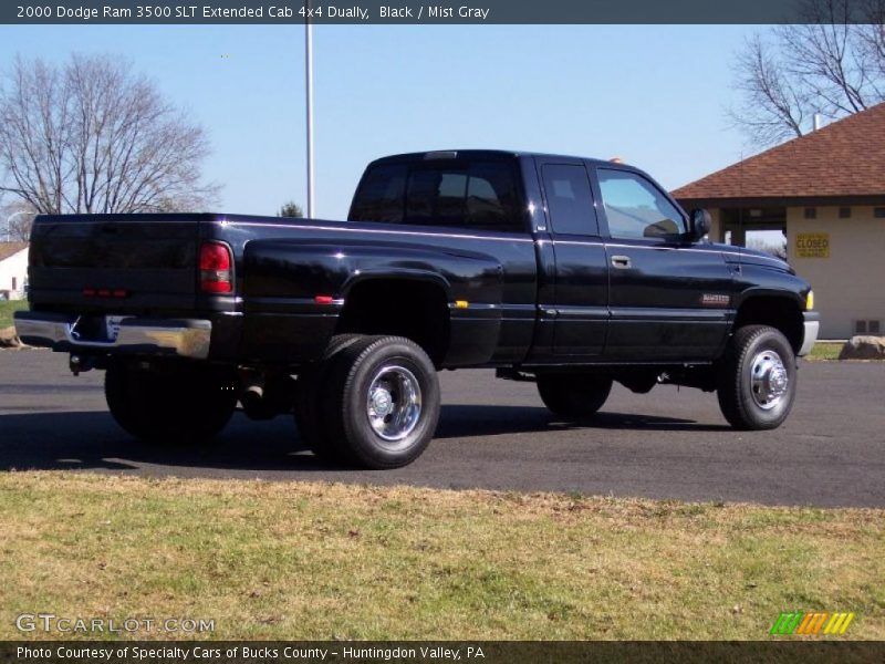 Black / Mist Gray 2000 Dodge Ram 3500 SLT Extended Cab 4x4 Dually