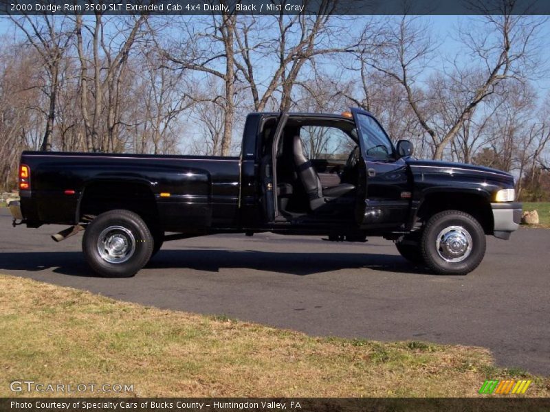 Black / Mist Gray 2000 Dodge Ram 3500 SLT Extended Cab 4x4 Dually